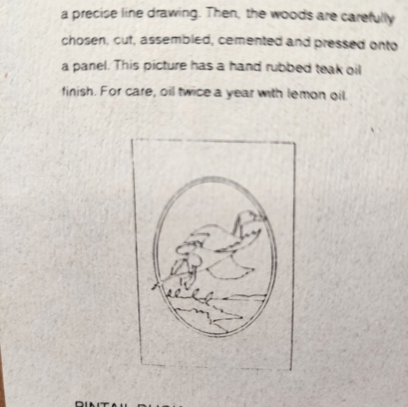 Vintage Jeff Nelson Pintail Duck Hudson River Inlay Art - Picture 11 of 11